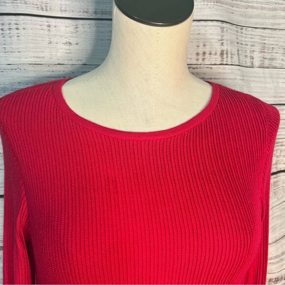 Chicos Black Label Size 0 Small High Low 100% Rayon Asymmetrical Hem Sweater - Picture 5 of 12